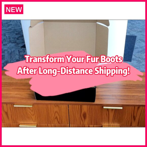 Faux Fur Winter Boots Mid-Calf Plush Warm Flat Shoes Indoor Outdoor - Picture 8 of 8